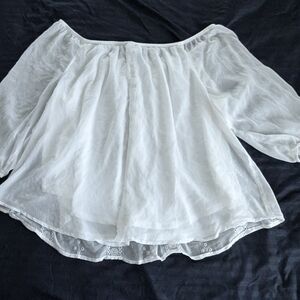 Boutique Sheer Eyelet Blouse